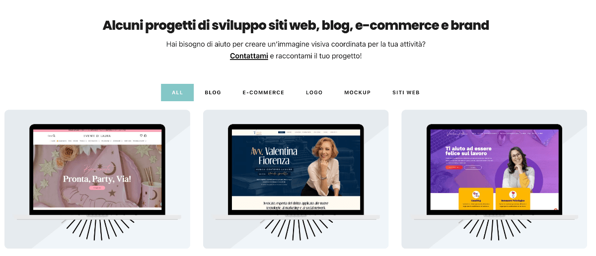 esempio portfolio web designer