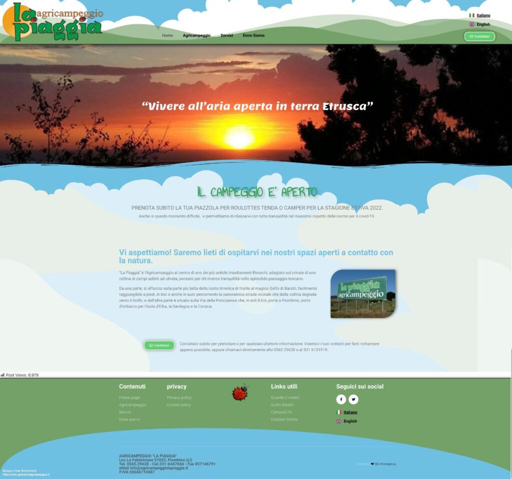 Esempi di rebranding 12 sito vecchio AGRICAMPEGGIO LA PIAGGIA %E2%80%93 Vivere allaria aperta in terra Etrusca